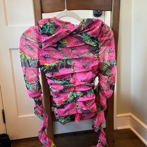 Zara mesh floral top